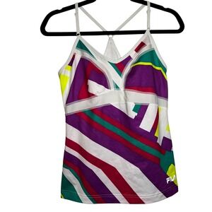 FILA Sport Performance Sz small Tank Athletic Multicolor‎ Geometric athleisure